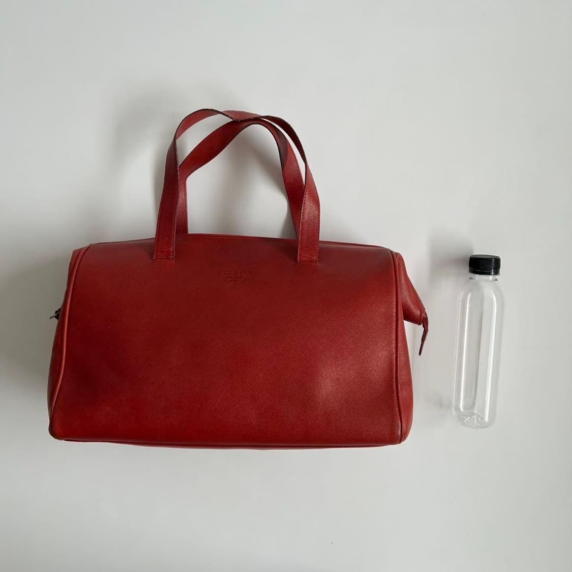 프라다 사피아노 레더 y2k 보스톤백 레드 상품이미지9