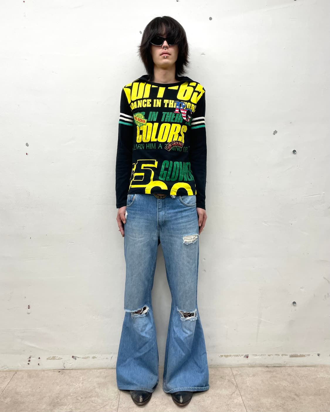 Retro-racing American flag hoodie 상품이미지6