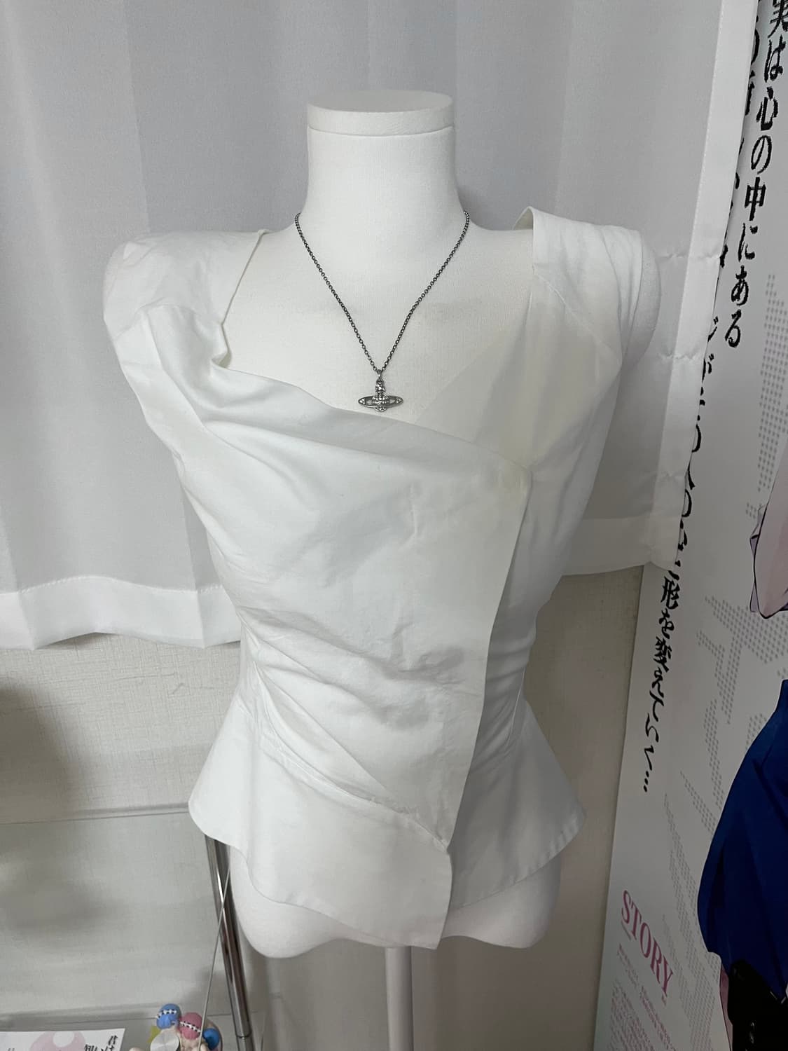 Vivienne westwood white draping blouse 상품이미지1