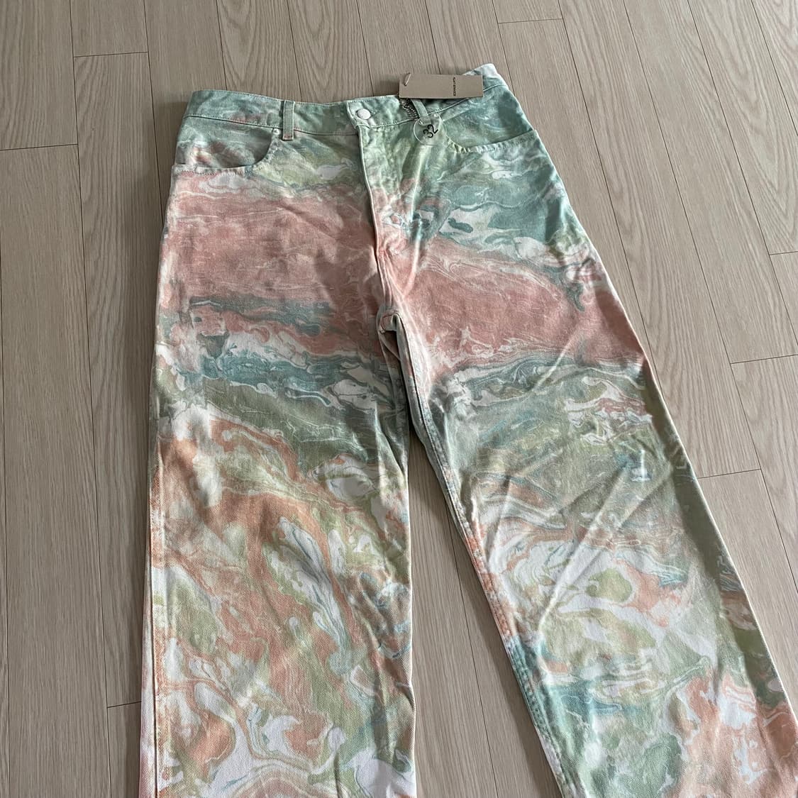 [32] Eckhaus Latta 마블 와이드 레그 진 상품이미지2