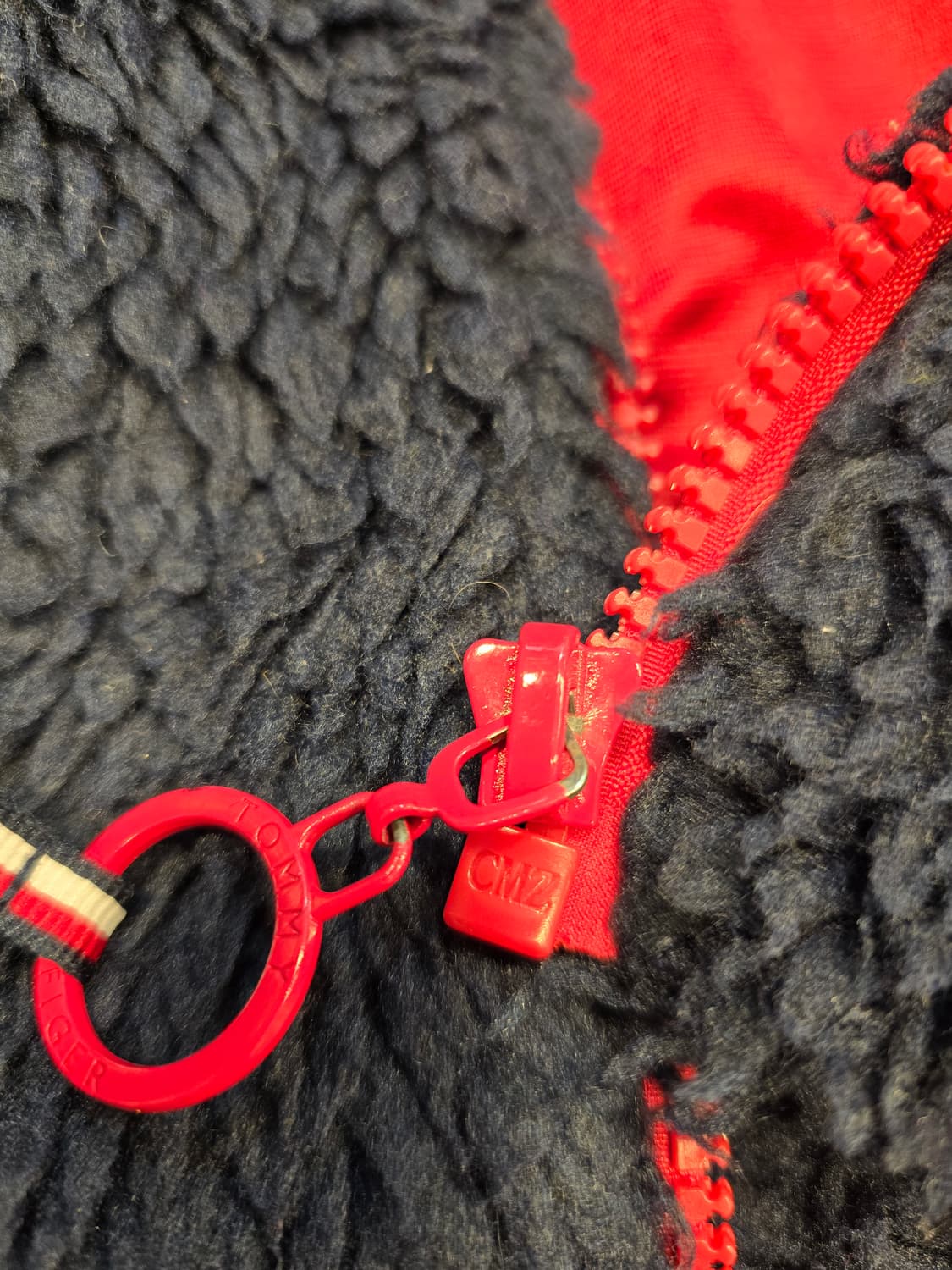 타미힐피거 네이비 뽀글이 플리스 집업 자켓 95 상품이미지9