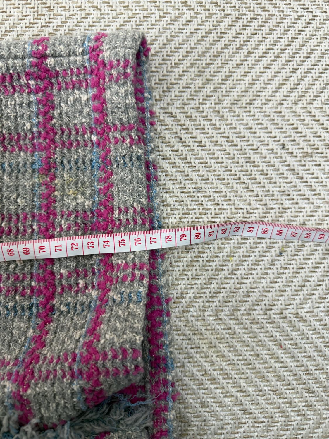 정품) 더스토어 한섬 트위드 체크 자켓 90F 상품이미지9