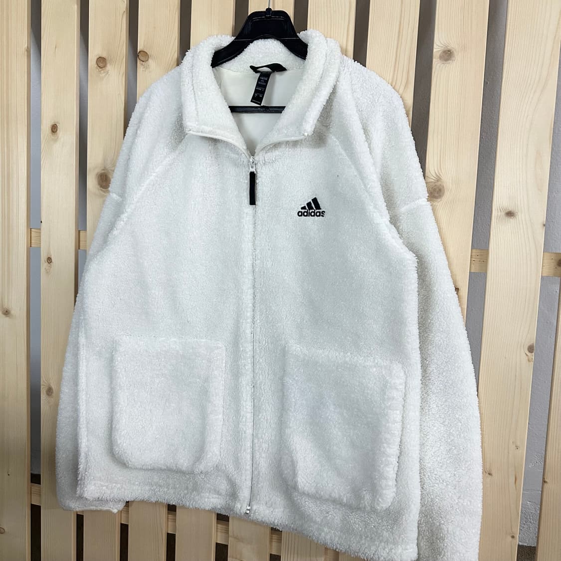 (XL) 아디다스 아이보리 후리스 자켓 상품이미지2
