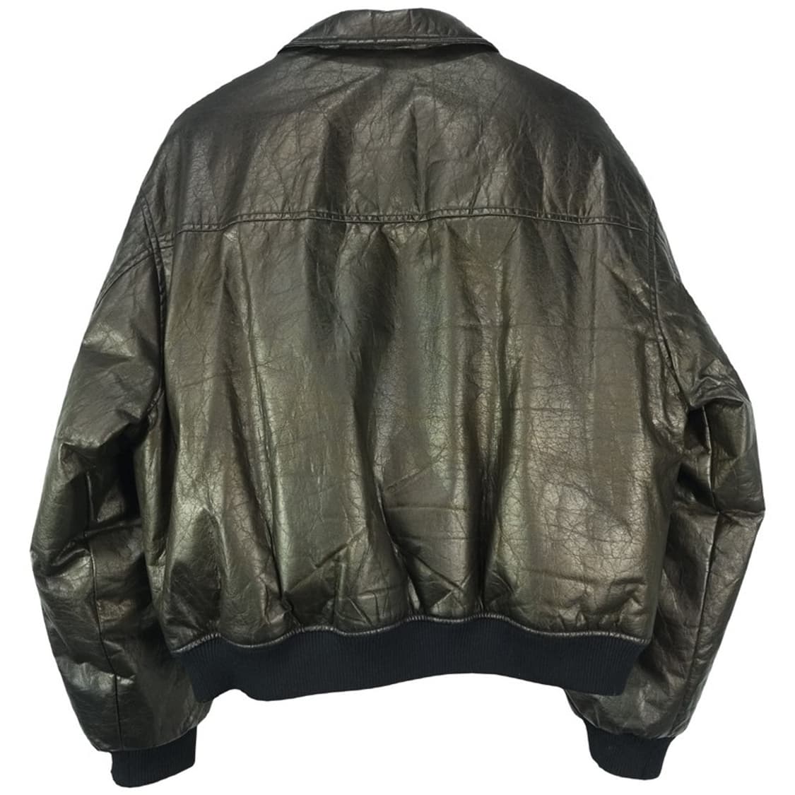 [자라] 글로시드 크랙 패디드 오버핏 봄버 자켓 브라운 M18690 상품이미지3