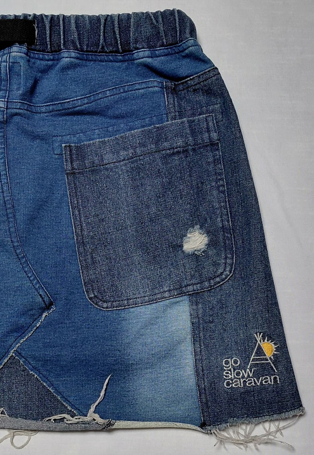 [1/26~28] Go Slow Caravan 패치워크 데님 밴딩 스커트 상품이미지8