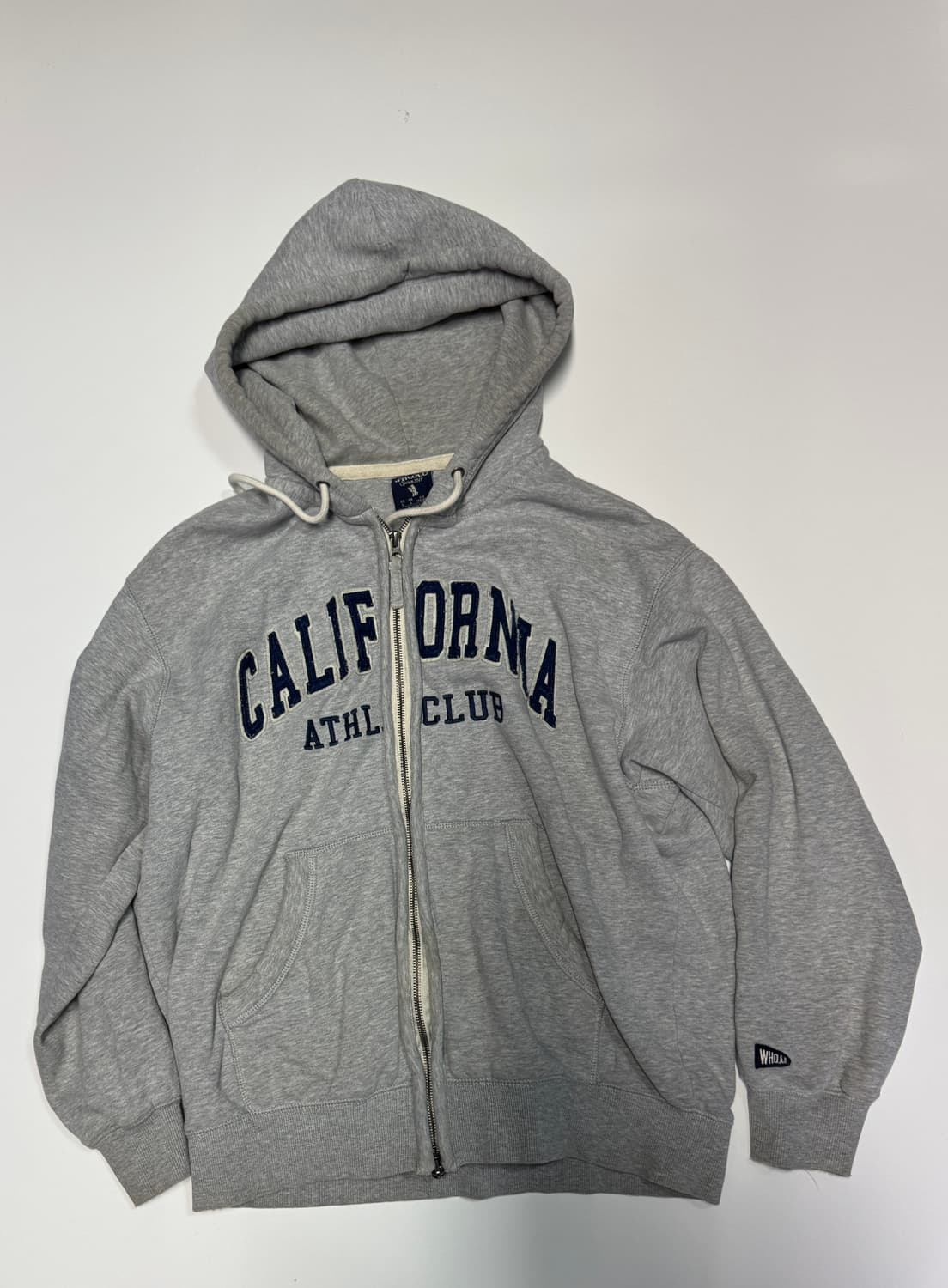 후아유 캘리포니아 스펠로고 기모 투 웨이 후드집업 L 상품이미지1