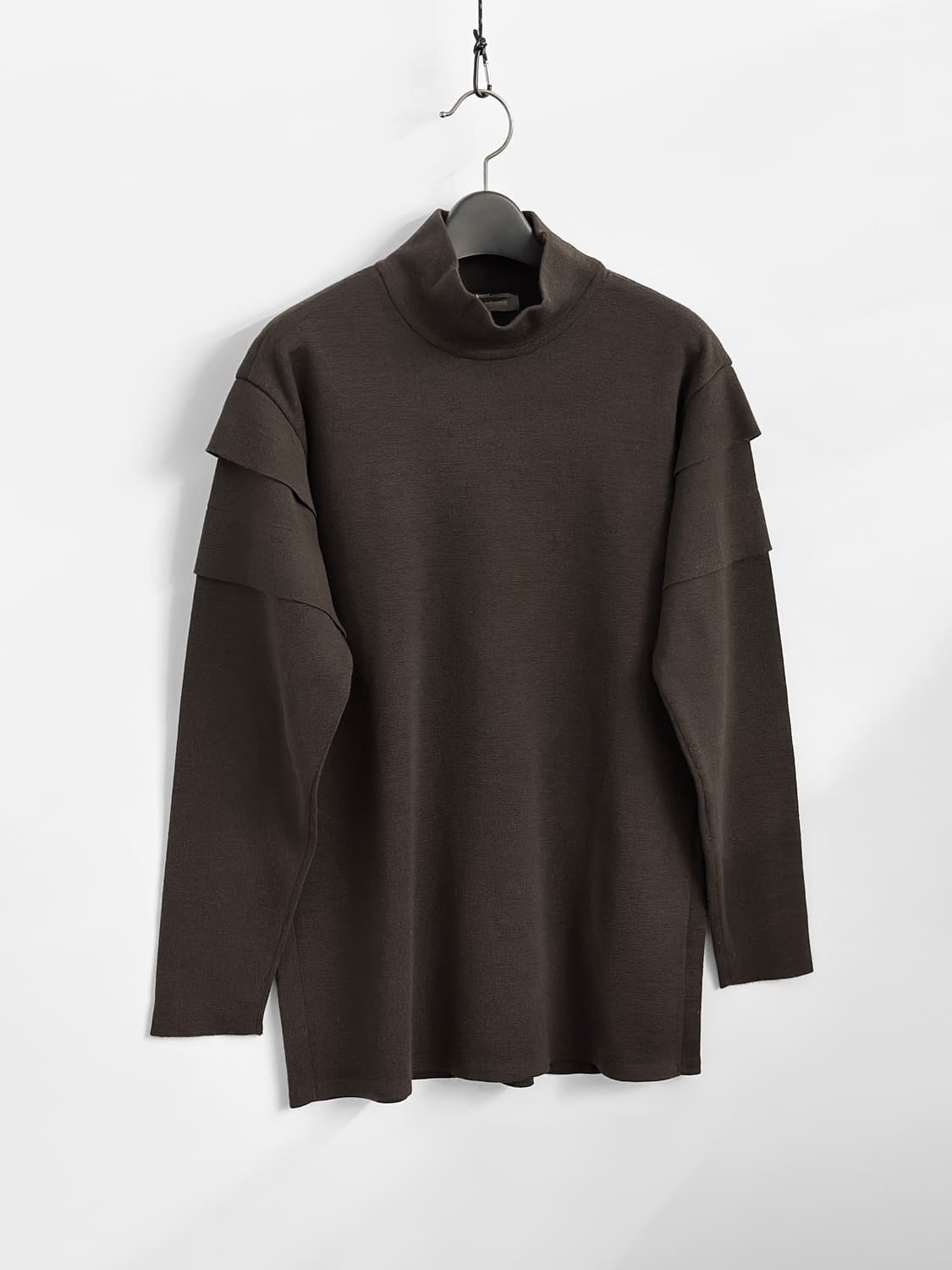 80s 이세이 미야케 울 티어드 숄더 모크넥 니트 상품이미지2