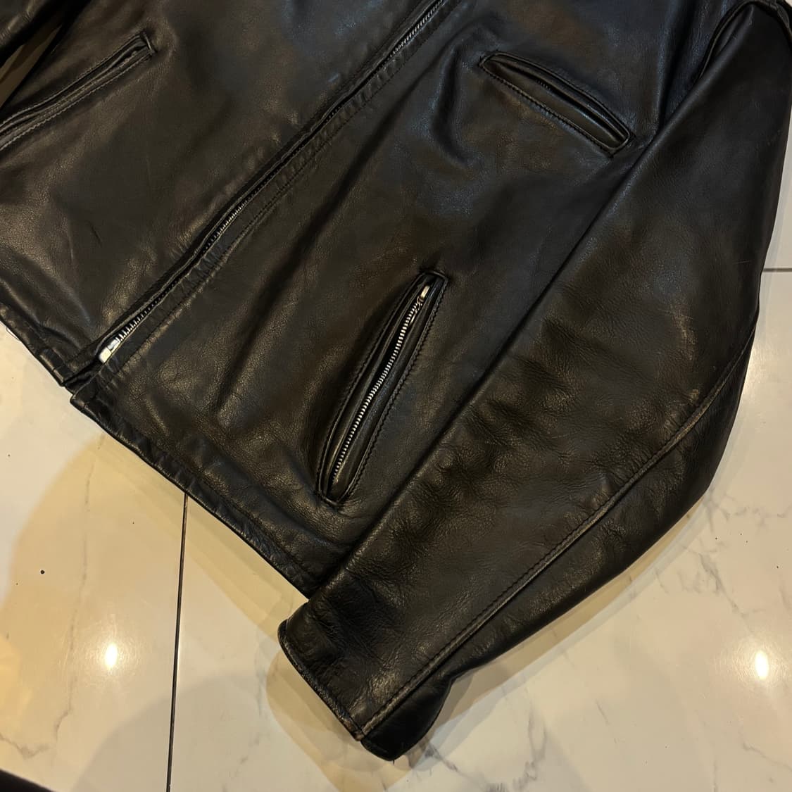 Schott 싱글라이더 레더 자켓 40 내피탈부착 상품이미지4