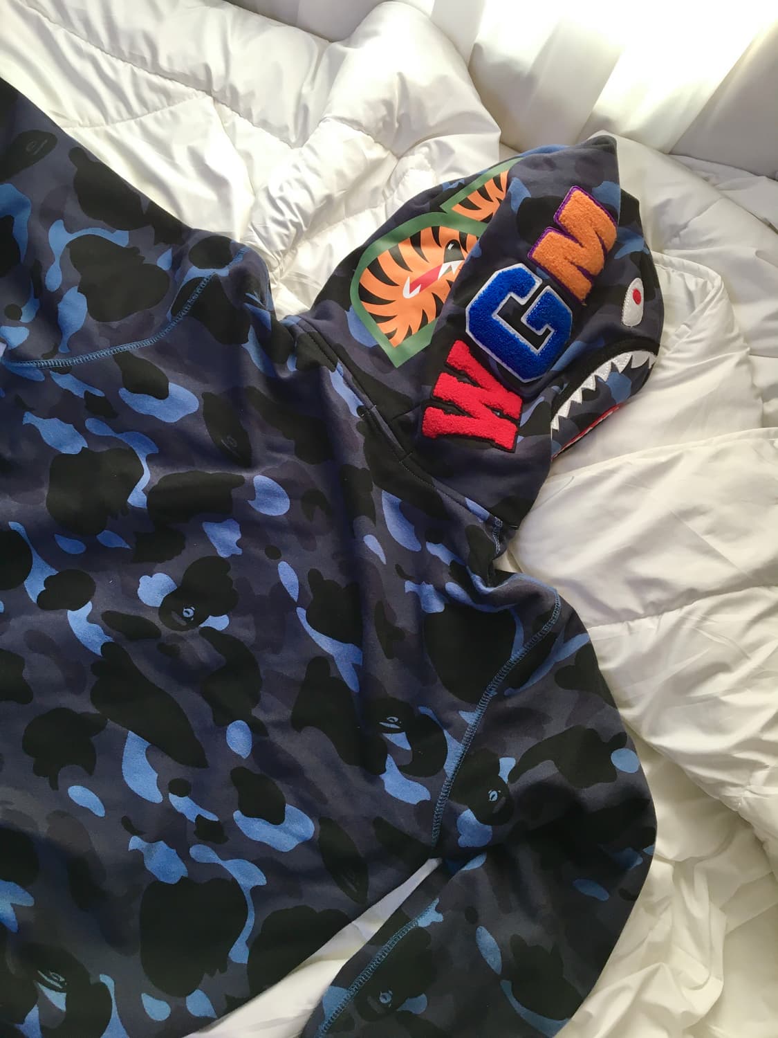 BAPE 베이프 카모 더블 샤크 후드집업 상품이미지2