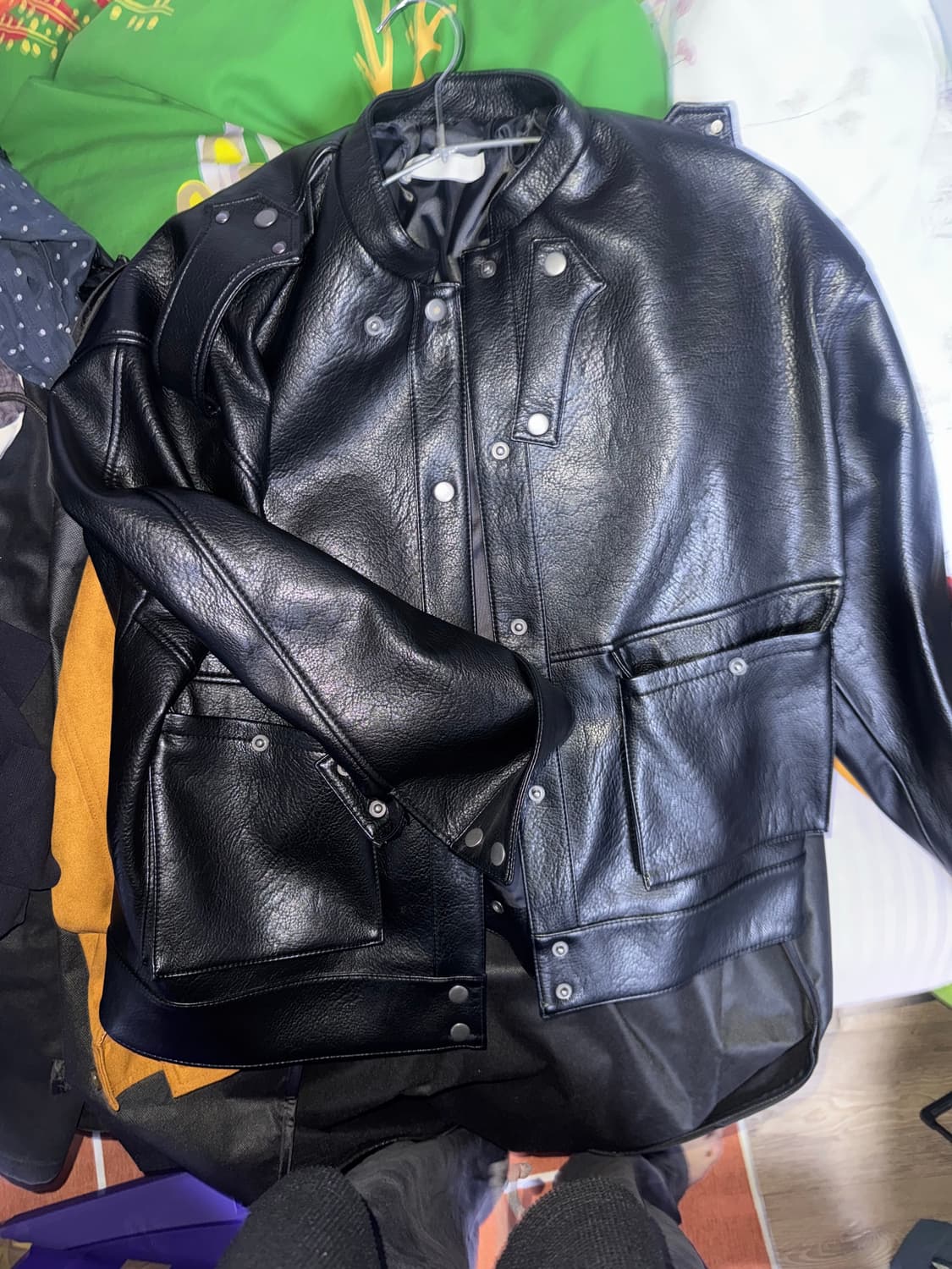 0104 공일공사 VEGAN LEATHER EPAULET JUMPER 상품이미지6