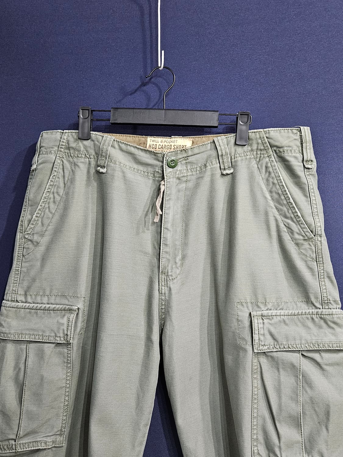 HCO 카키컬러 남성 허리 36~37 빈티지 카고반바지  상품이미지6