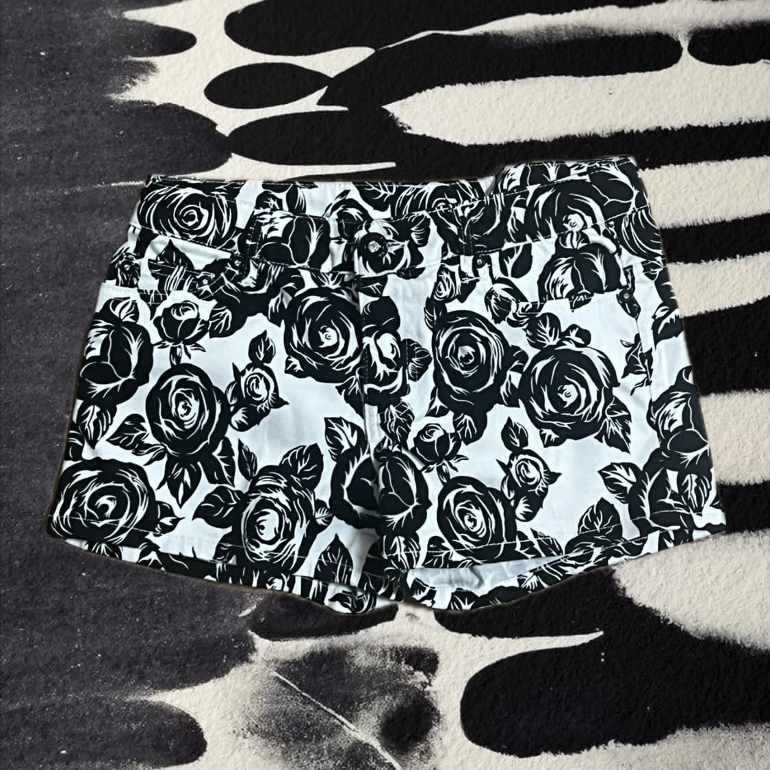 •Japanese vintage• 오리엔탈 y2k 플라워 패턴 반바지 상품이미지1