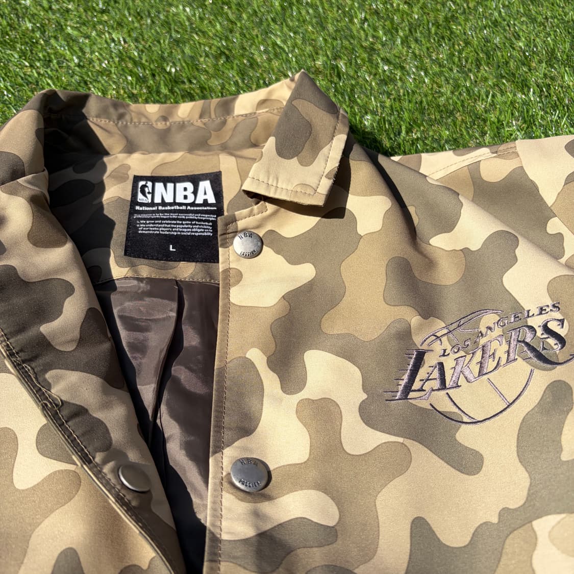 L)NBA LA 레이커스 카모 코치자켓 상품이미지3