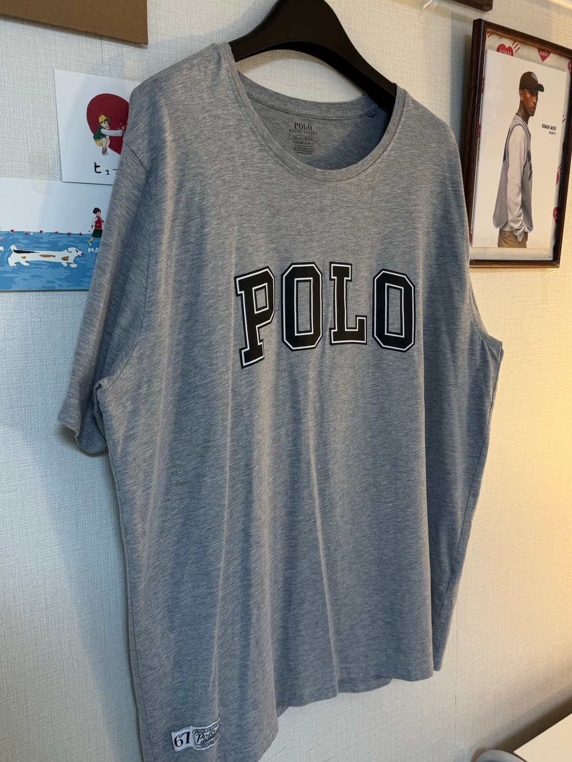 [2XL]폴로 랄프로렌 프린팅로고 반팔 티셔츠 그레이 상품이미지2