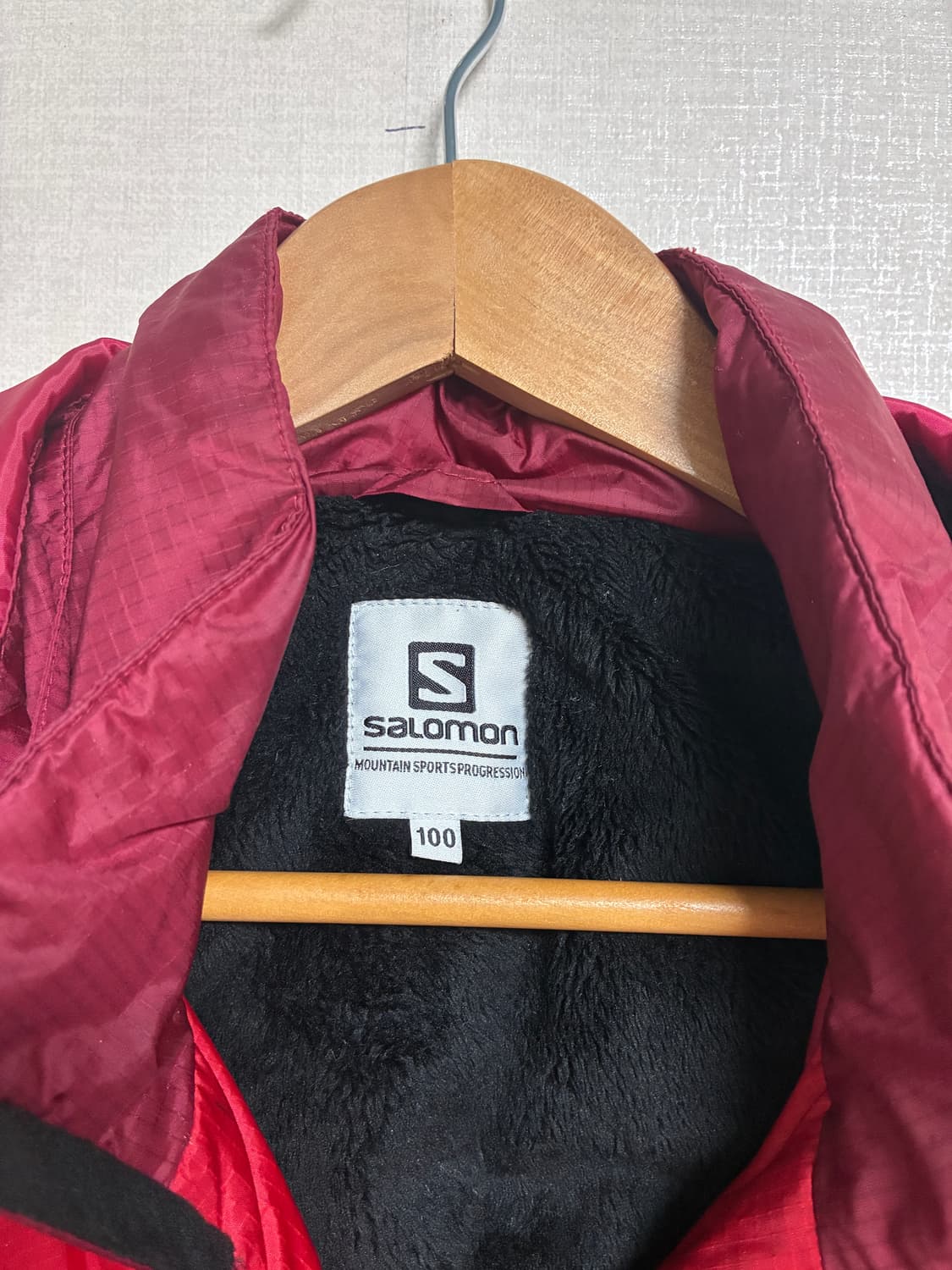 빈티지 살로몬 경량패딩 레드 L 상품이미지3