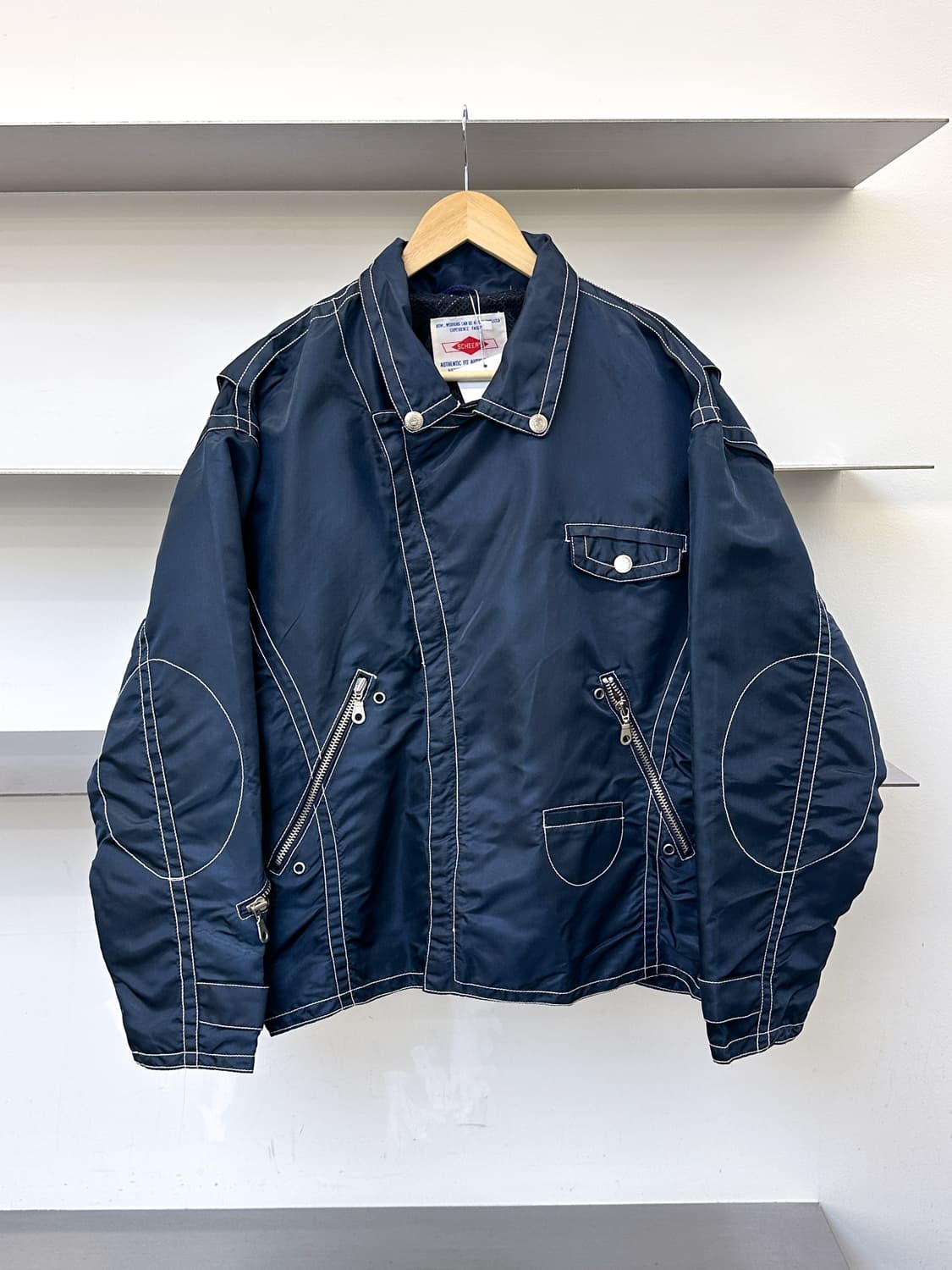 Scheers 90s 나일론 새틴 바이커 자켓 상품이미지1