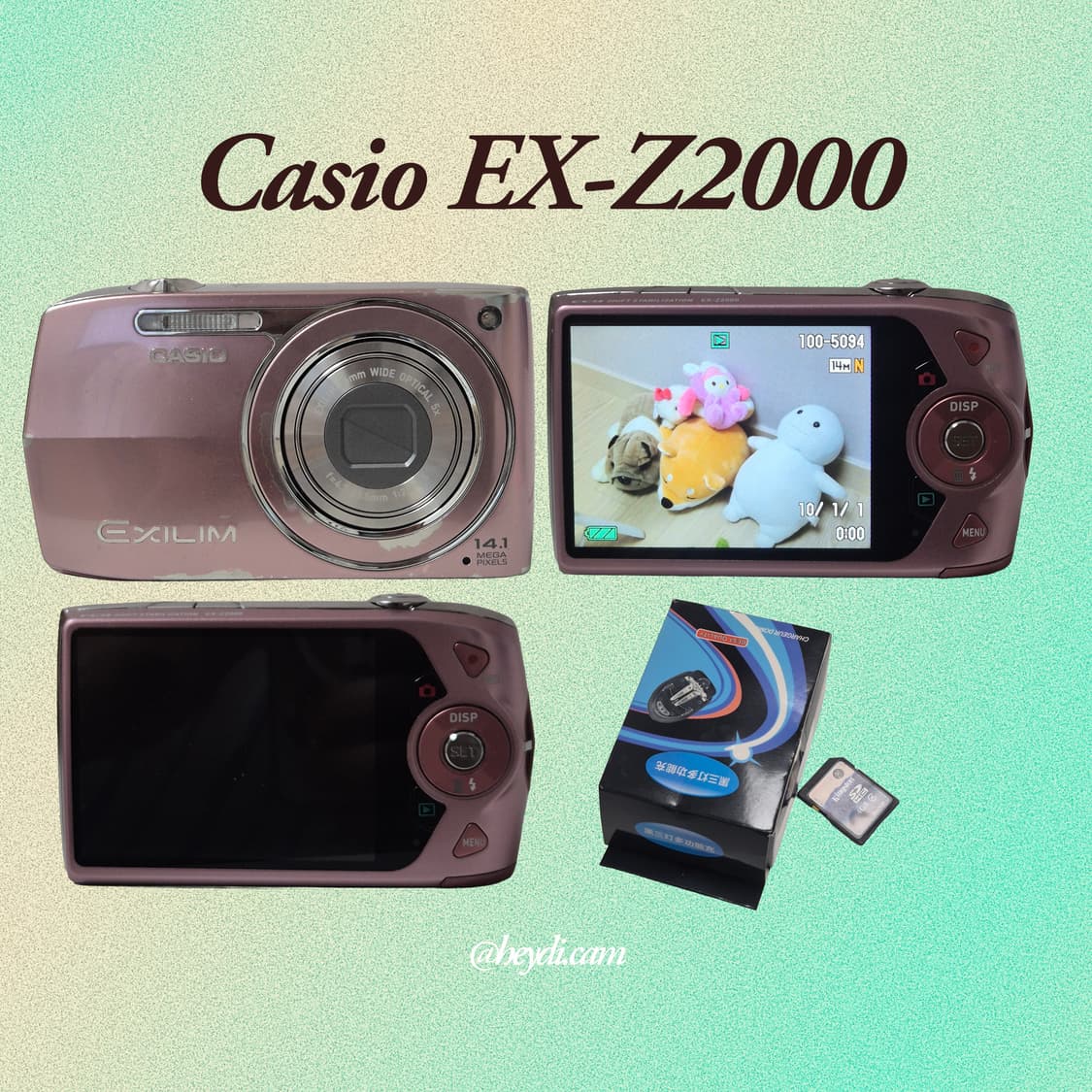 A급<< (로제, 모카, 아일릿) 카시오 엑슬림 z2000 핑크 상품이미지2