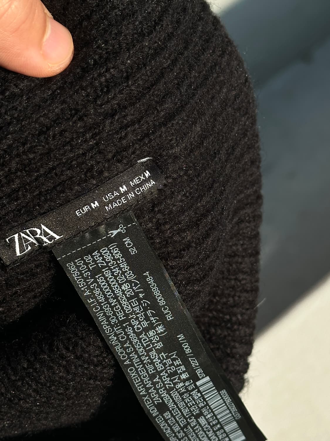 [F] 자라 무지 블랙 비니 모자 상품이미지5