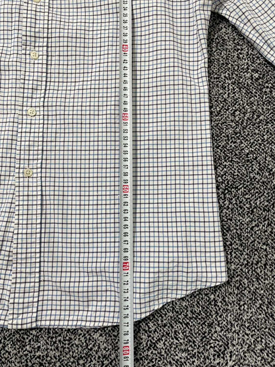 빈티지9. 폴로랄프로렌 체크 패턴 커스텀핏 셔츠 블루 화이트 상품이미지6