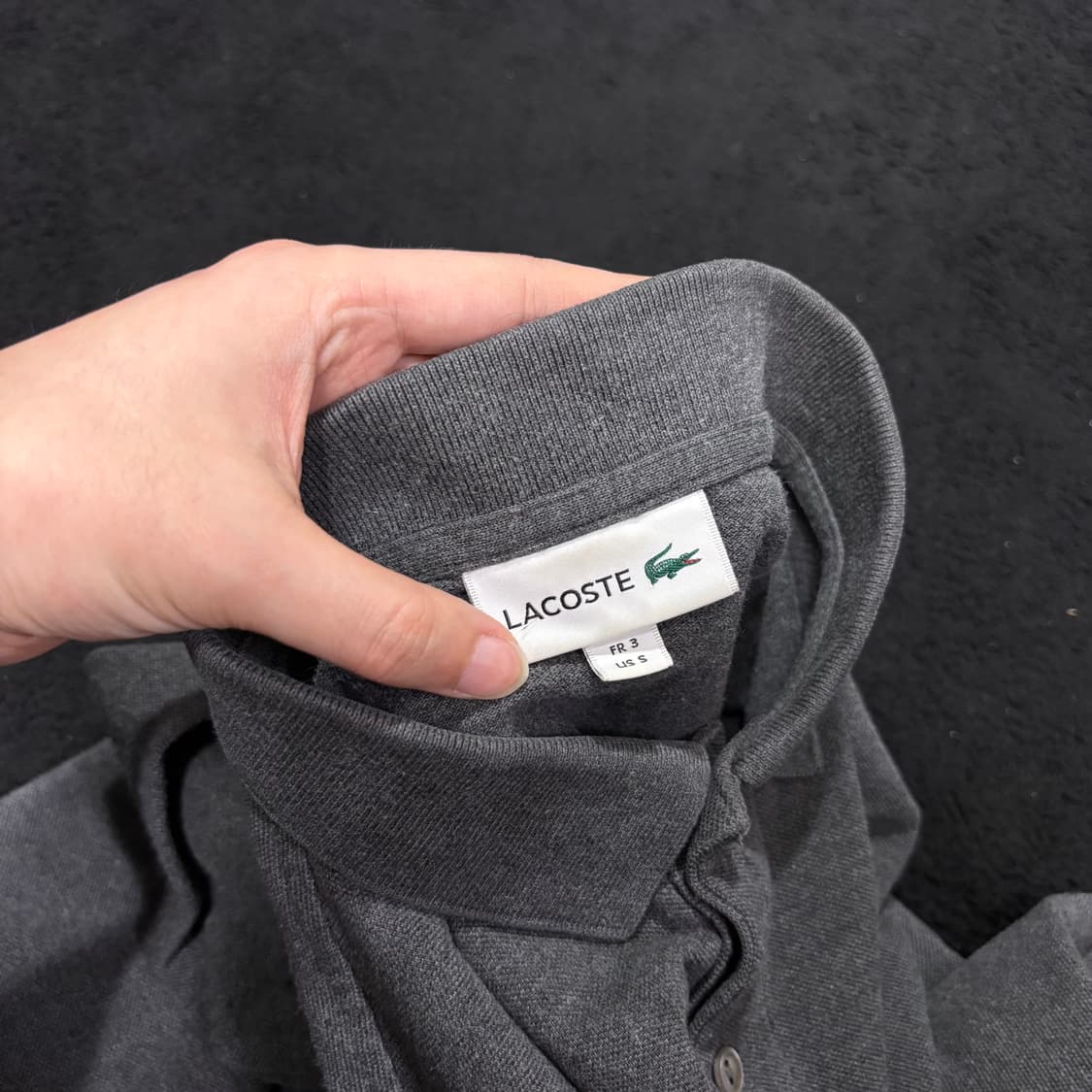 3 S 라코스테 차콜 PK 긴팔 카라티 상품이미지4