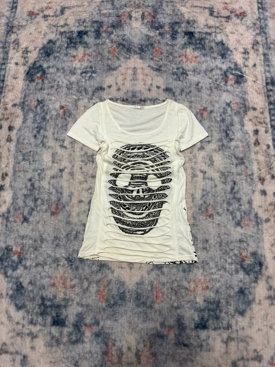 Unknown distressed skull punk top 상품이미지2