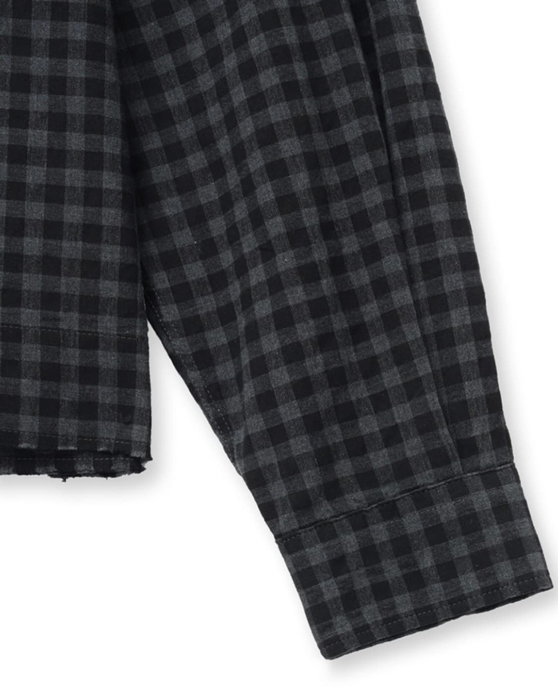 노운 크롭 체크 셔츠 자켓 상품이미지8