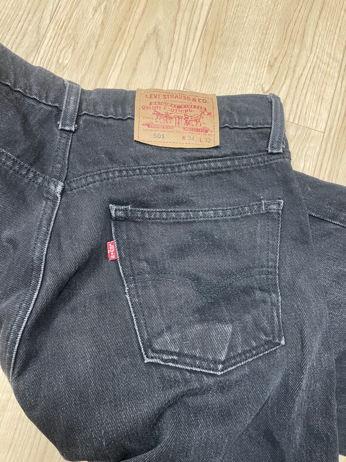 (34x32)90s 리바이스 501 블랙진 상품이미지2