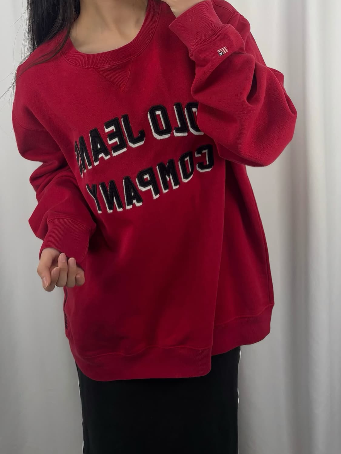 폴로 진스 레드 맨투맨 상품이미지3