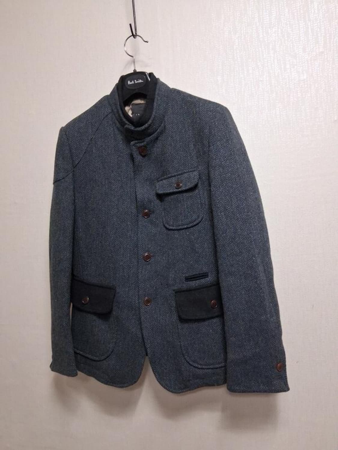 ANDEW  스탠칼라 헤링본모직쟈켓 두터운누빔안감 표기L 실 남성 95 상품이미지1