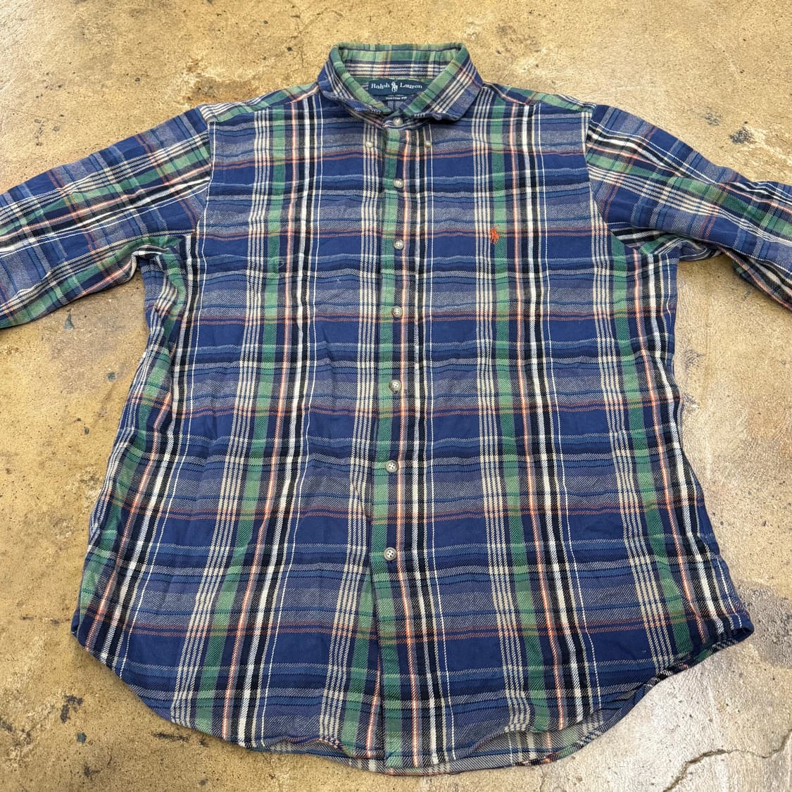 [정품/XL] 폴로 랄프로렌 블루 체크 셔츠 b15 상품이미지3