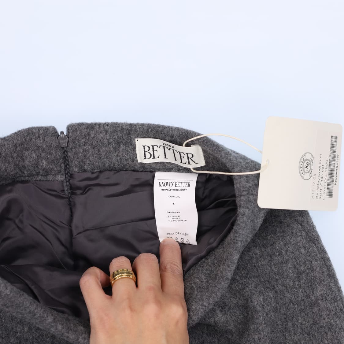 [S] 새상품 노운베러 울 미니스커트 1209H2 상품이미지3