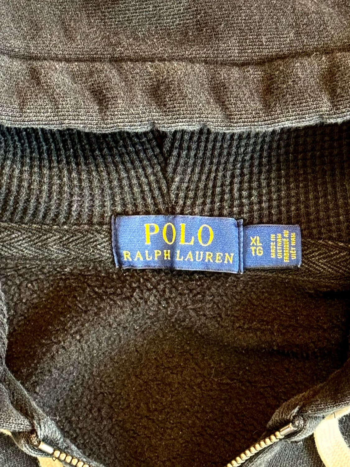 폴로 써멀 후드집업 블랙 상품이미지2