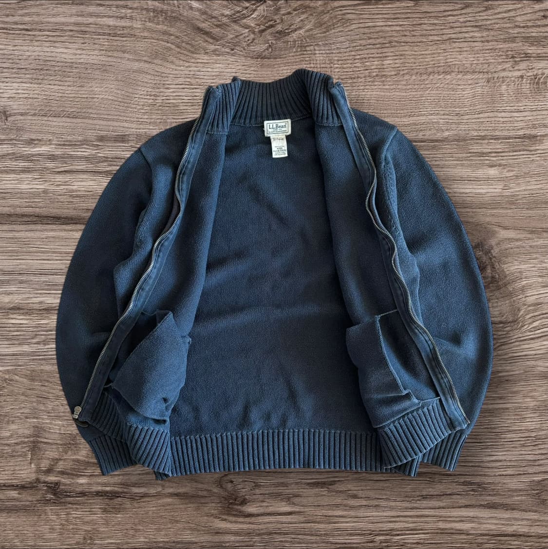90s L.L.Bean Cotton Knit Zip-up 상품이미지3