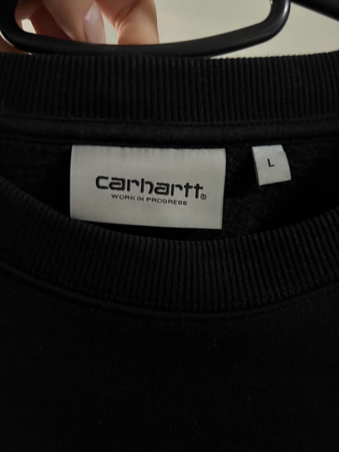 Carhartt WIP 하트 로고 블랙 맨투맨 L 상품이미지3