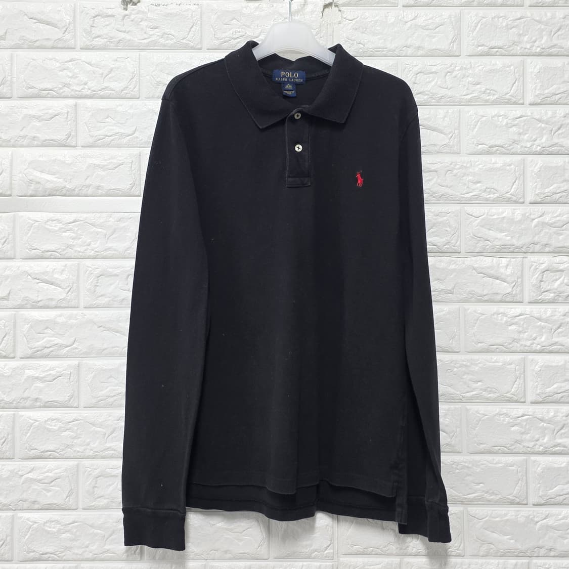폴로 랄프로렌 블랙 롱슬리브 폴로셔츠 L 상품이미지1