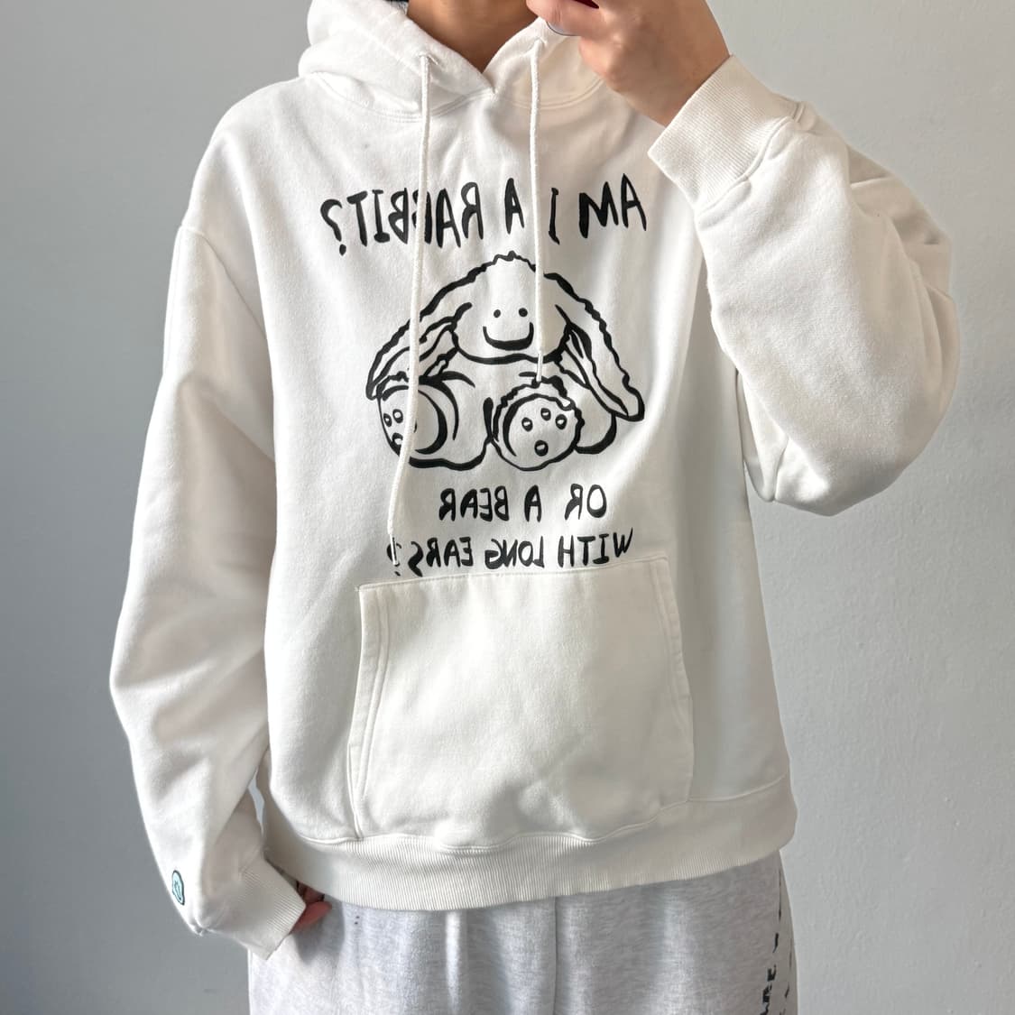 [S] 나이스고스트클럽 화이트 후드티 상품이미지1