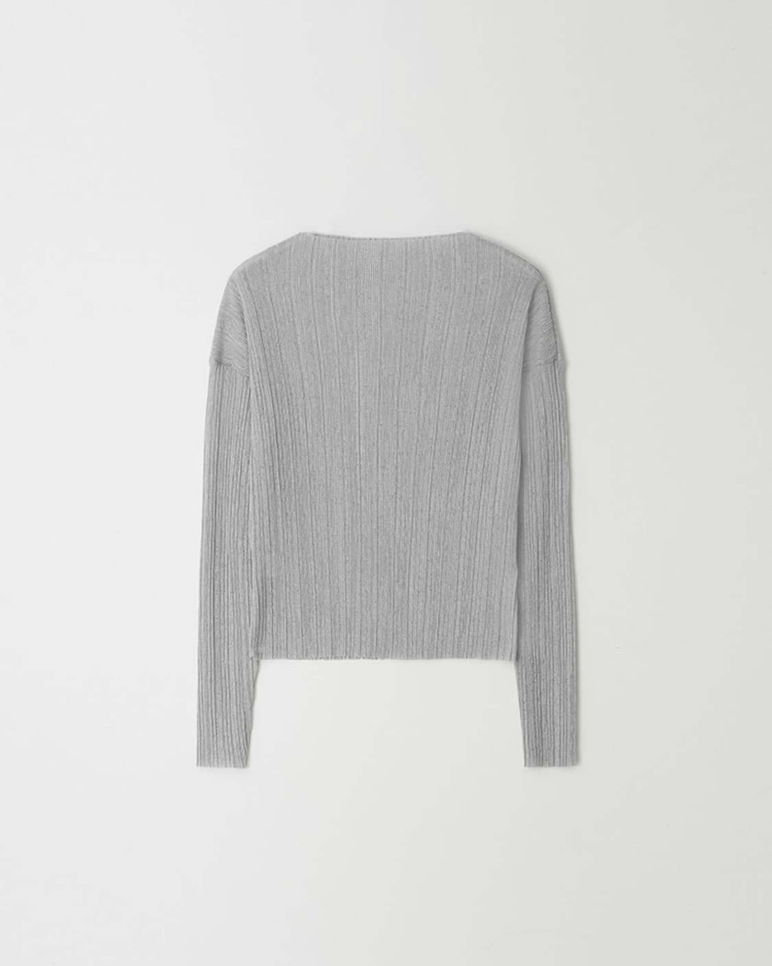 딥그레이 언더스탠딩 플리츠 긴팔 티셔츠 상품이미지6