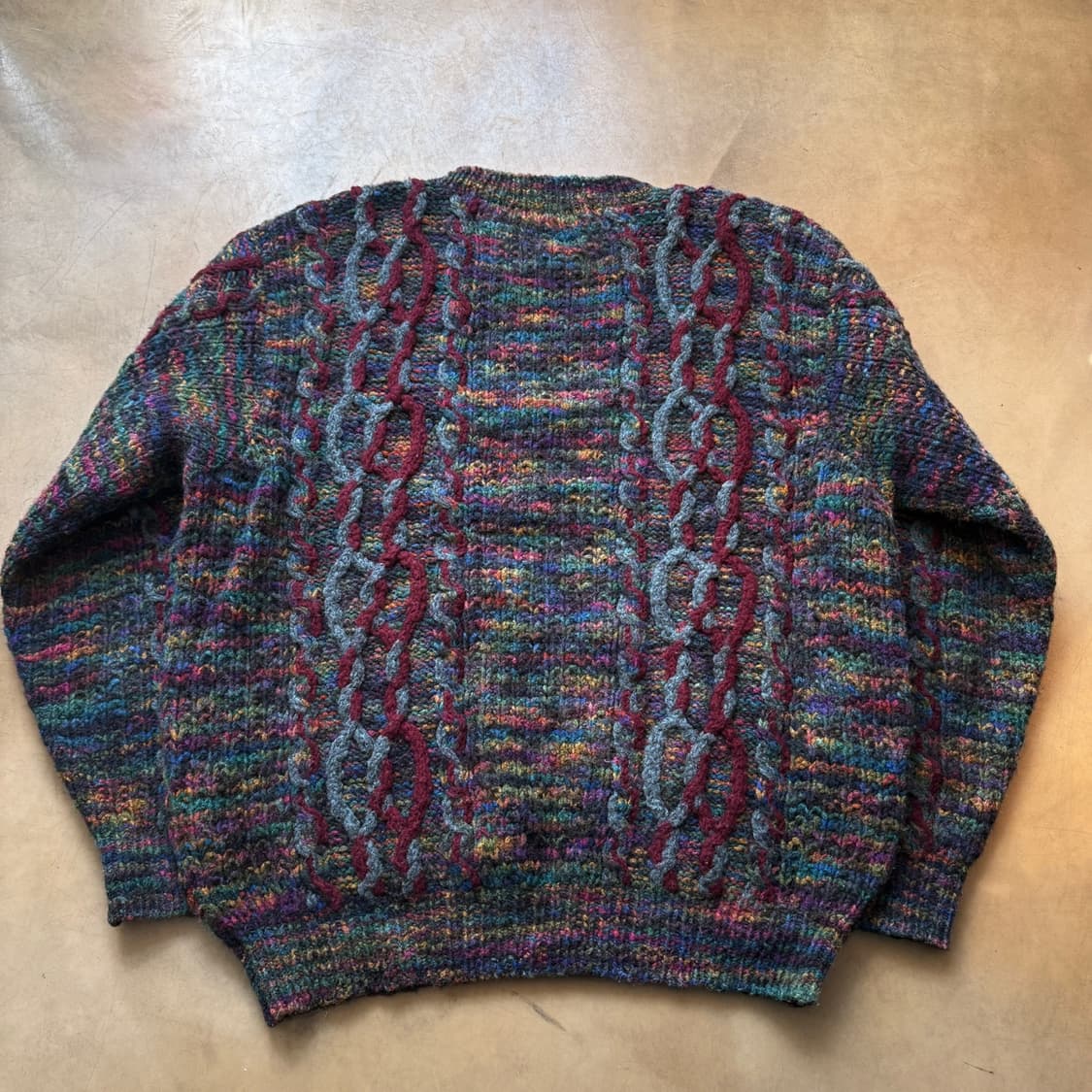 90S 맨즈 비기 BY 타케오 키쿠치 울혼방 믹스 컬러 스웨터 상품이미지6