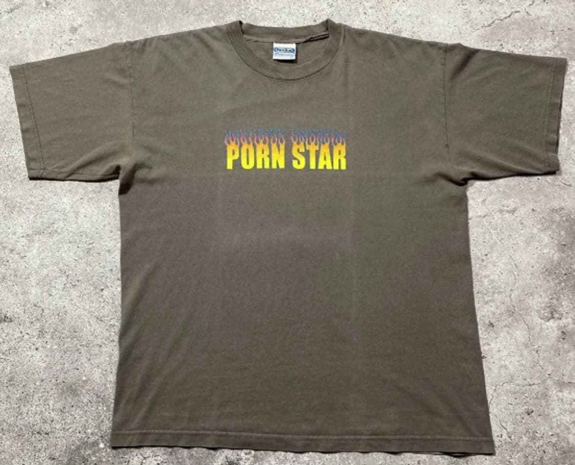 vintage PornStar Flame Logo T shirt 상품이미지1