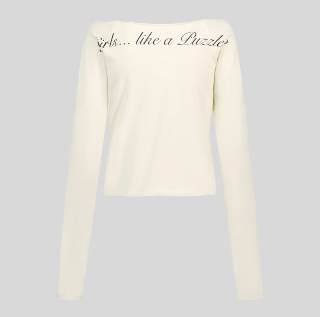 샵페어리 cross heart cut off t-shirt (cream) 상품이미지5