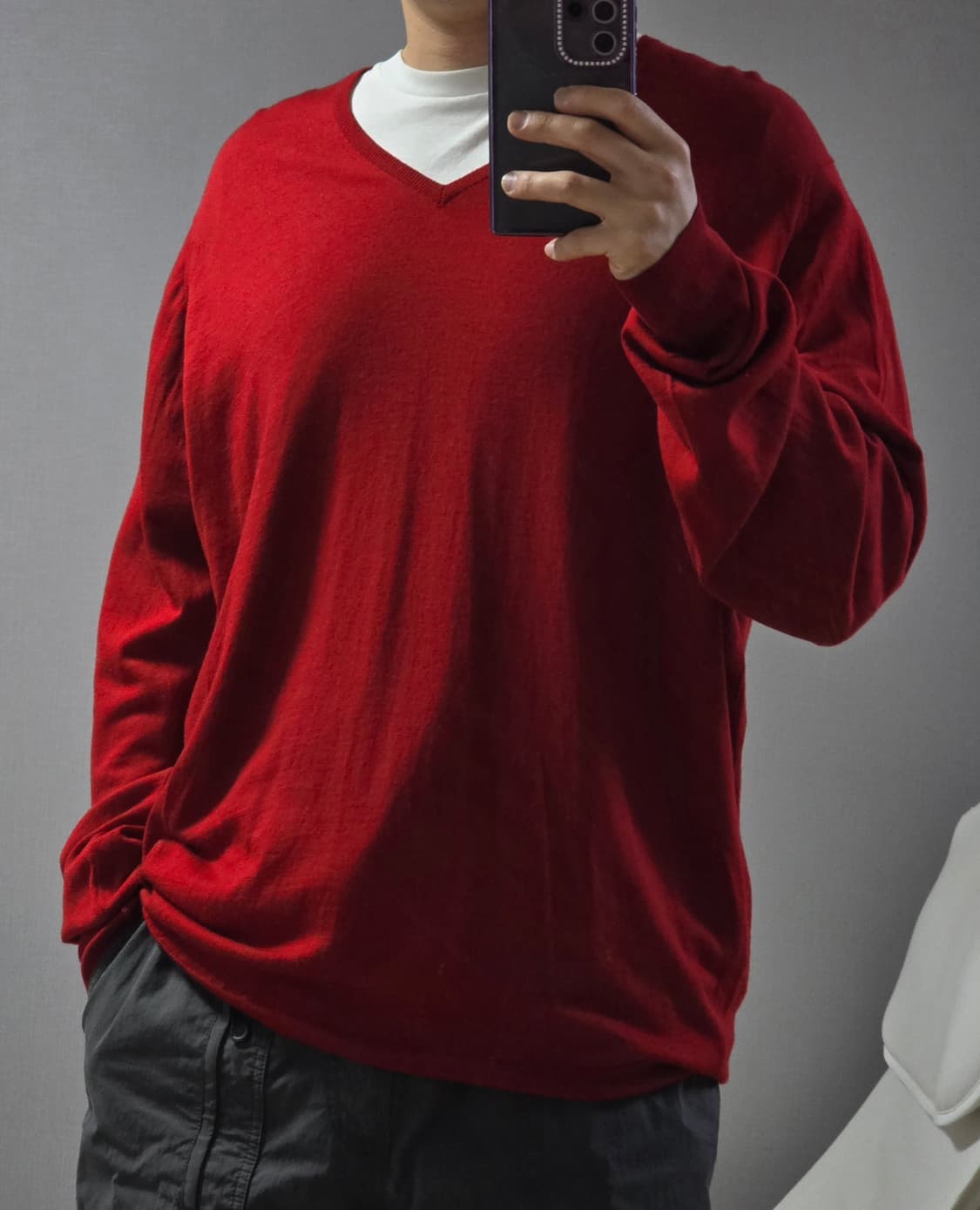 존 스메들리 뉴질랜드 메리노 브이넥 니트 XXL 상품이미지1