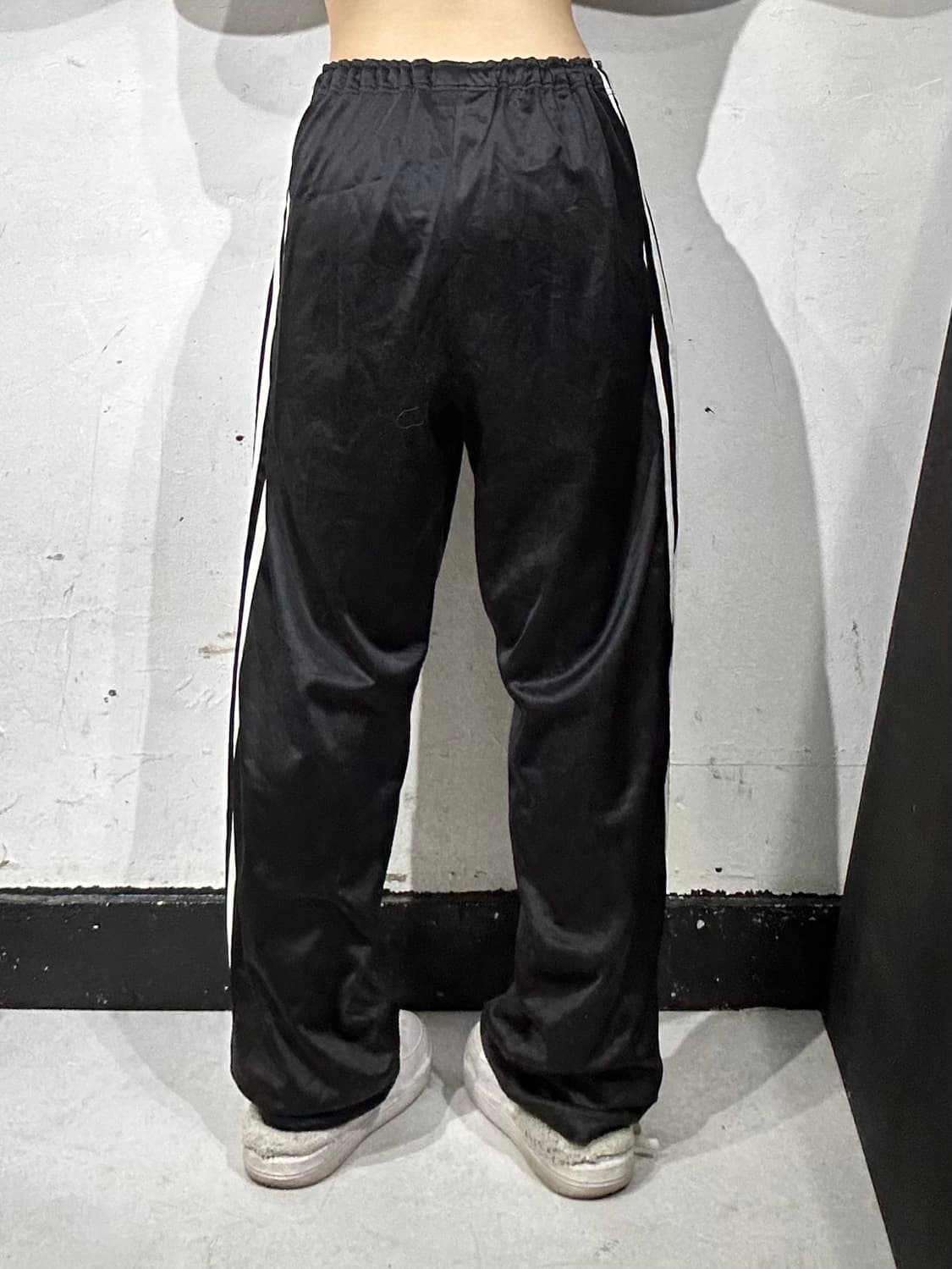 90s 아디다스 대대장 블랙 삼선 와이드 추리닝 바지 트레이닝 팬츠 L 상품이미지3