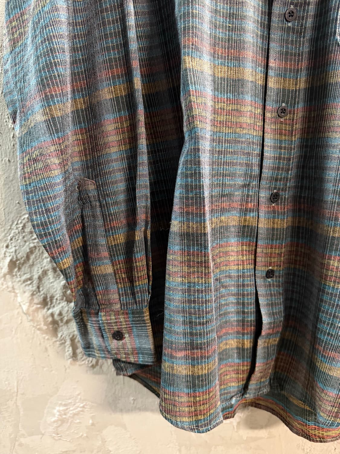 105 미쏘니 MISSONI 멀티 체크 셔츠 그린 상품이미지2