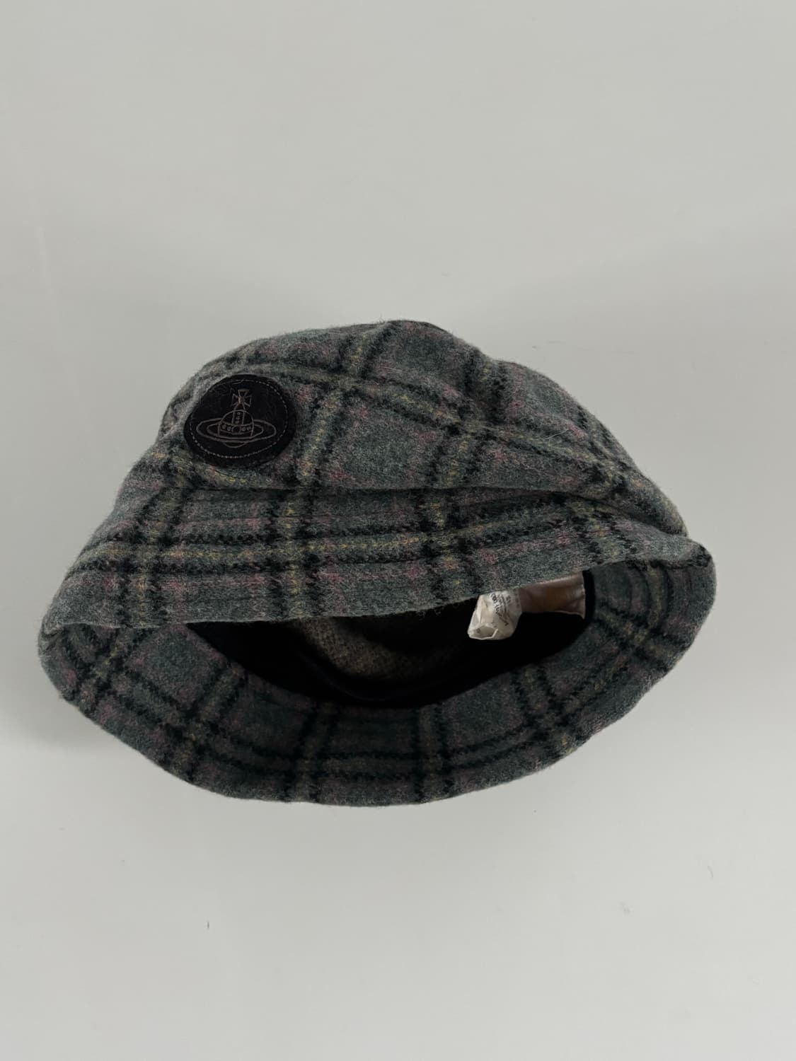 Vivienne Westwood 비비안웨스트우드 패치 로고 체크 베레모 상품이미지5