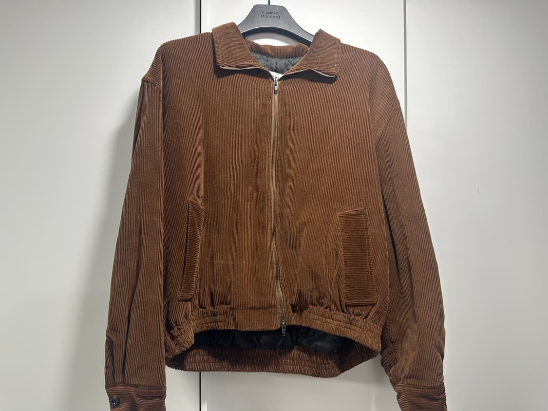 디서먼트 코듀로이 크롭 블루종 상품이미지2