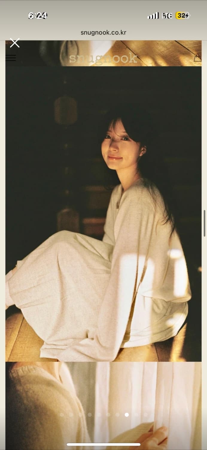 스너그눅 오트밀 핑크 라쿤 니트 상품이미지8