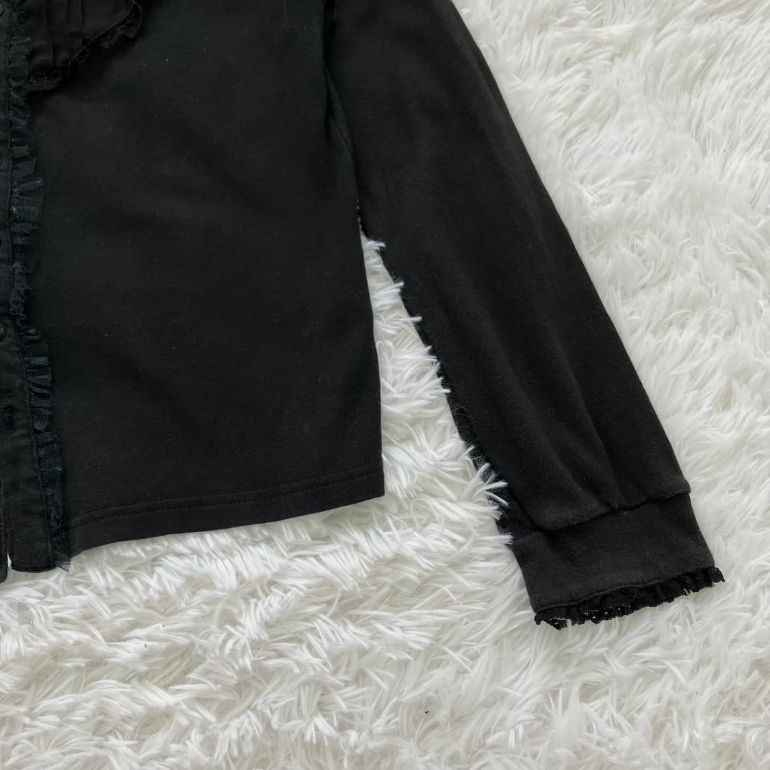 빈티지 블랙 공주 레이스 긴팔 963 y2k 스트릿 갸루 펑키 일본빈티지 상품이미지6