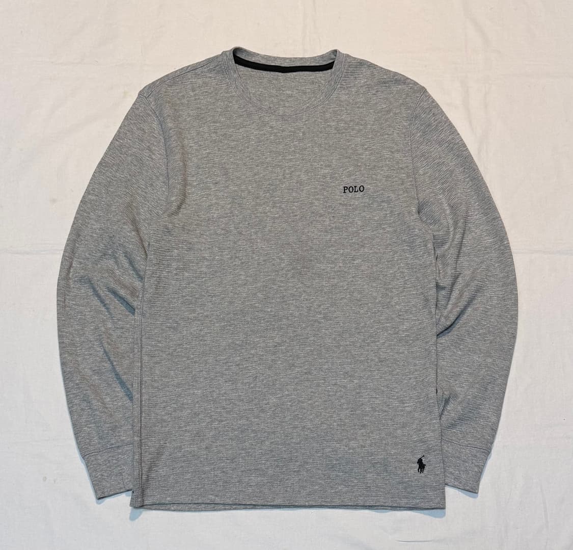 폴로 랄프로렌 바텀로고 와플 써멀 롱슬리브 그레이 상품이미지1