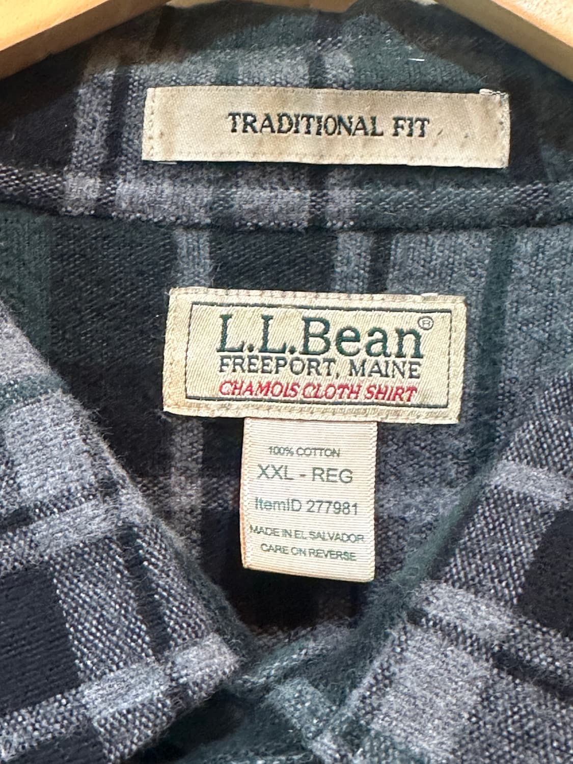 LL Bean 체크 플란넬 셔츠 빅사이즈 상품이미지3