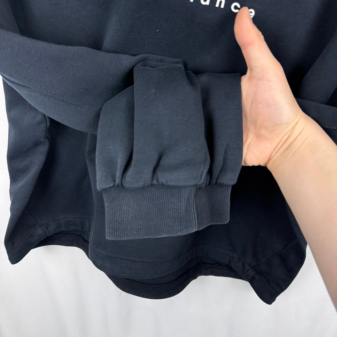 (L) 뉴발란스 우먼스 크롭 스트링 후드 티 블랙 상품이미지6